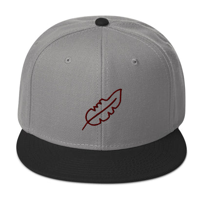Feather Snapback Hat (Maroon)