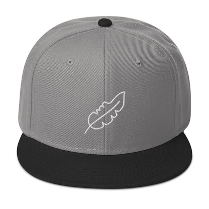 Feather Snapback Hat (White)