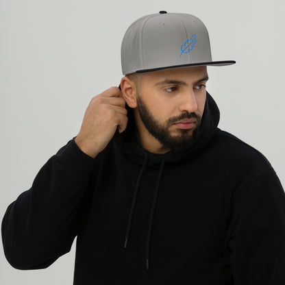 Feather Snapback Hat (Royal Blue)