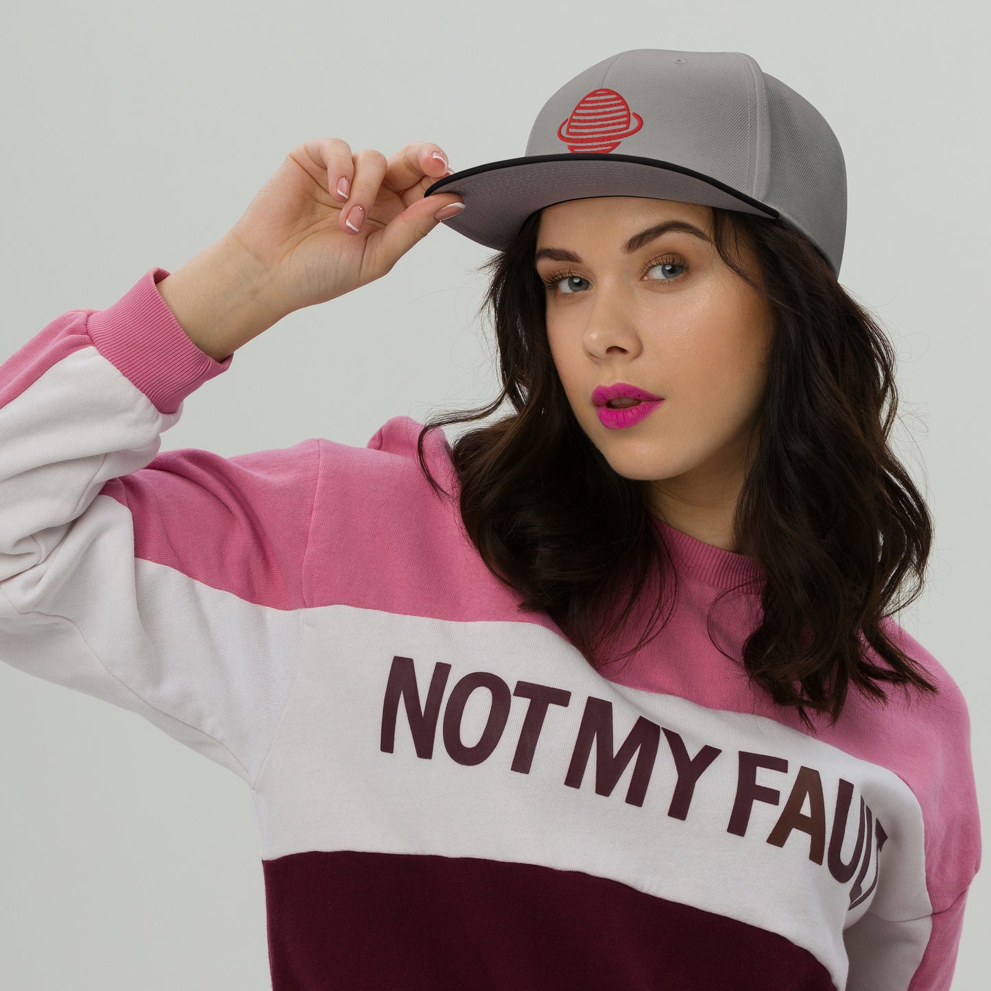 Saturn Snapback Hat (Red)