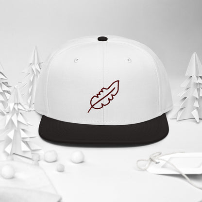 Feather Snapback Hat (Maroon)