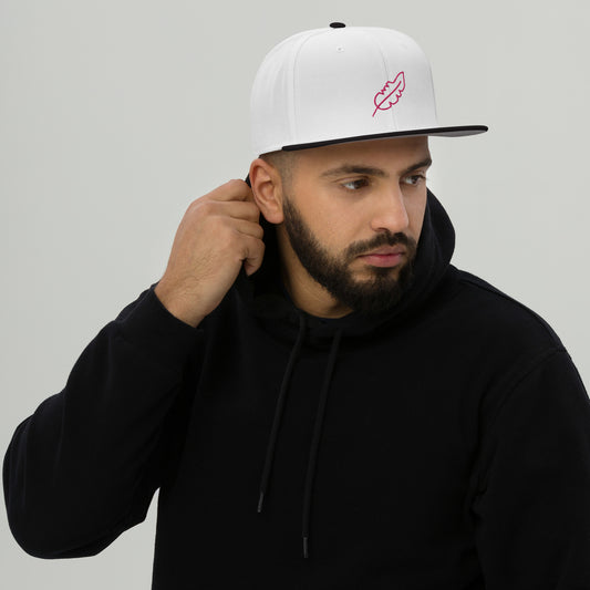 Feather Snapback Hat (Pink)