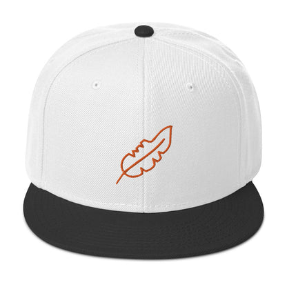 Feather Snapback Hat (Orange)