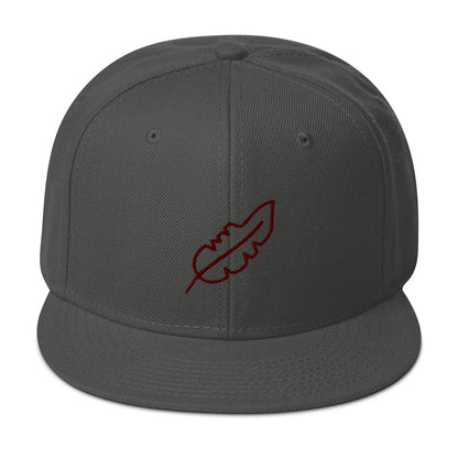 Feather Snapback Hat (Maroon)