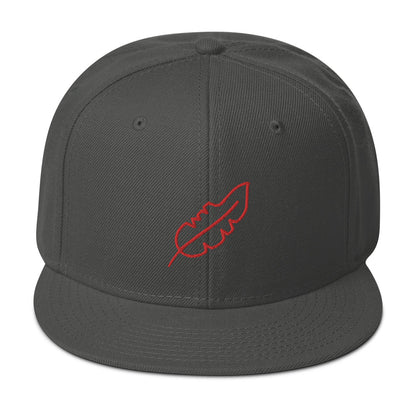 Feather Snapback Hat (Red)