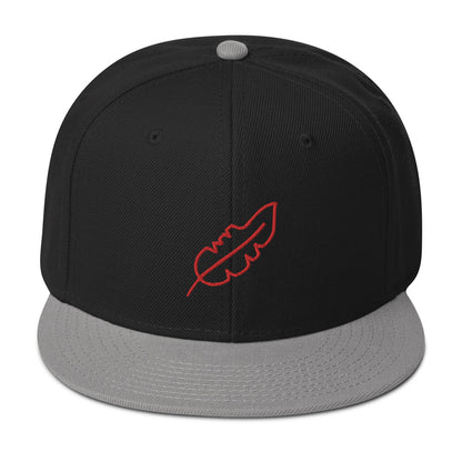 Feather Snapback Hat (Red)