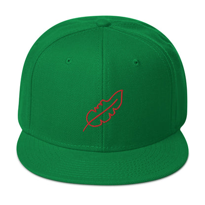 Feather Snapback Hat (Red)