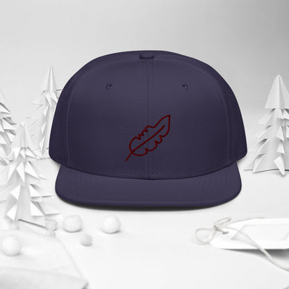 Feather Snapback Hat (Maroon)