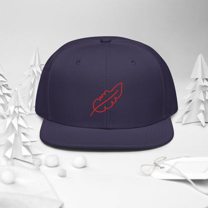 Feather Snapback Hat (Red)