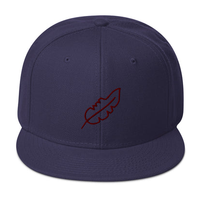 Feather Snapback Hat (Maroon)