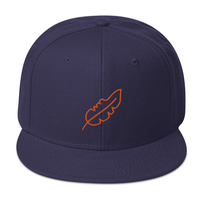 Feather Snapback Hat (Orange)