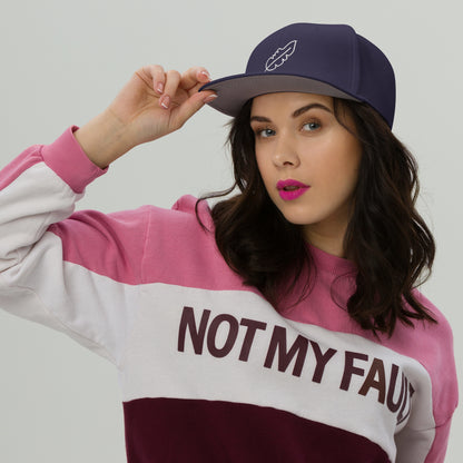 Feather Snapback Hat (White)