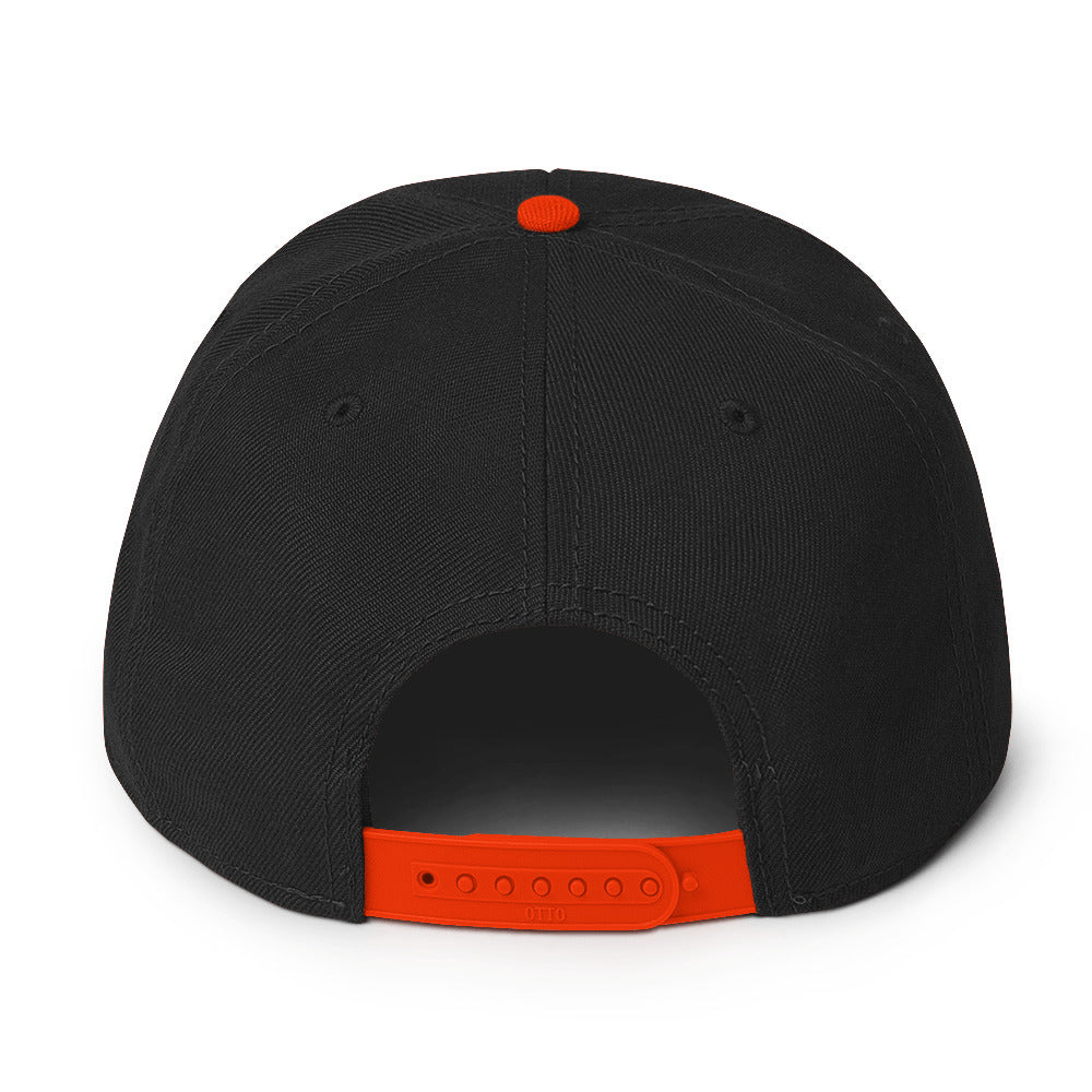 Feather Snapback Hat (Orange)