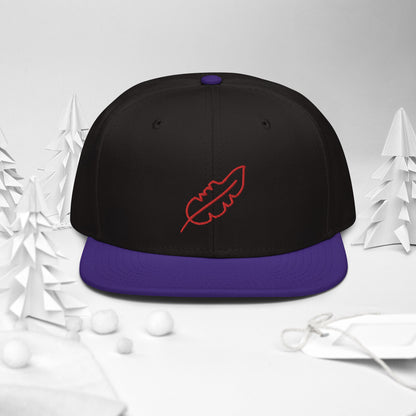 Feather Snapback Hat (Red)