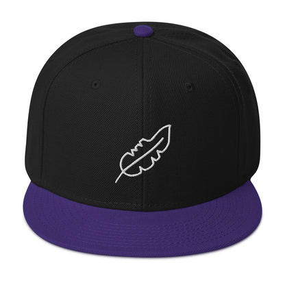 Feather Snapback Hat (White)