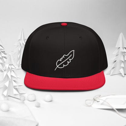 Feather Snapback Hat (White)