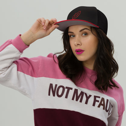 Feather Snapback Hat (Red)