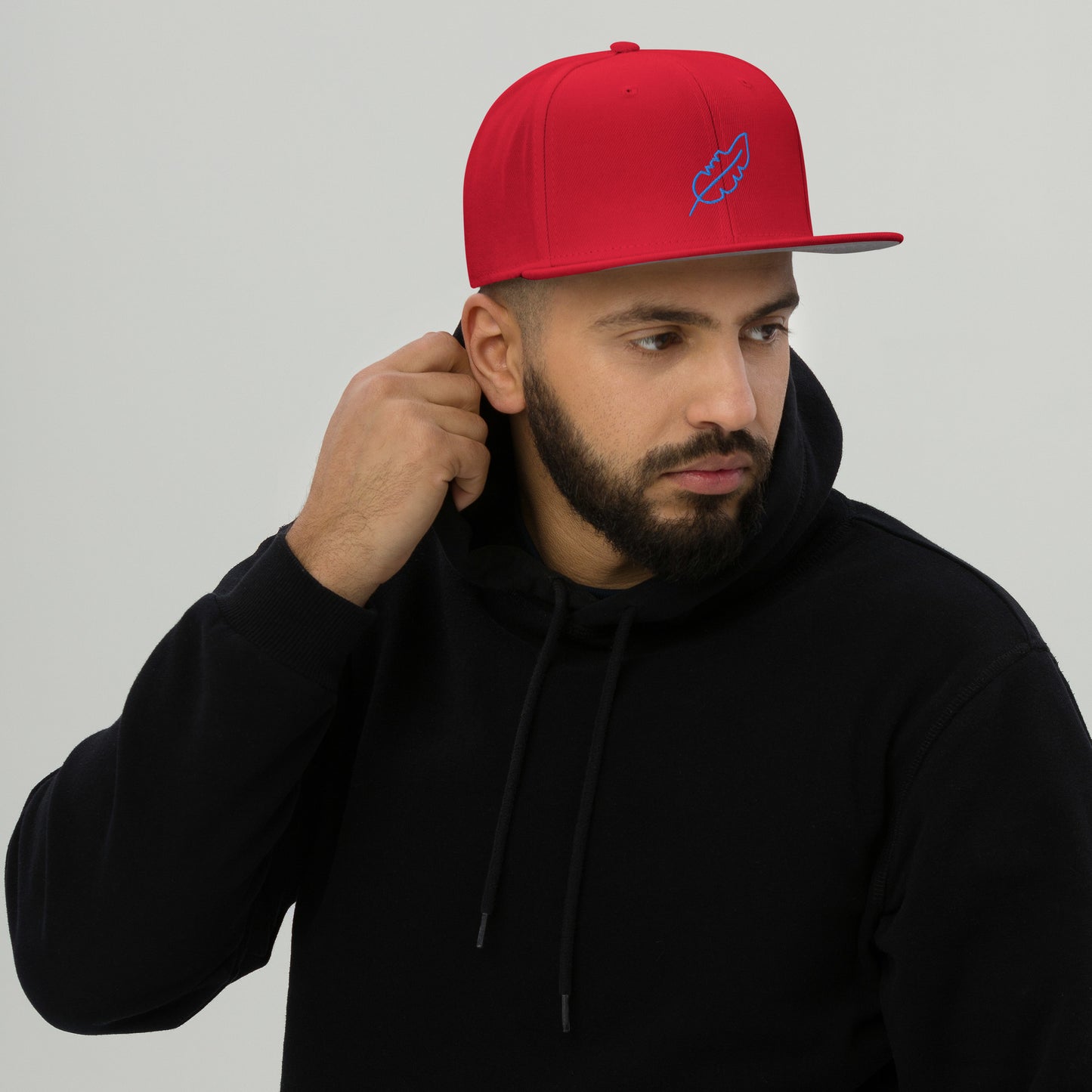 Feather Snapback Hat (Royal Blue)