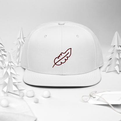 Feather Snapback Hat (Maroon)