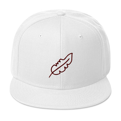 Feather Snapback Hat (Maroon)