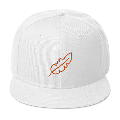 Feather Snapback Hat (Orange)