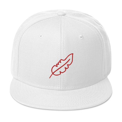 Feather Snapback Hat (Red)