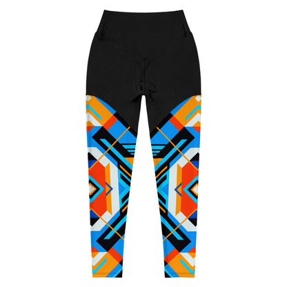 Aztec Blue 2 Sports Leggings