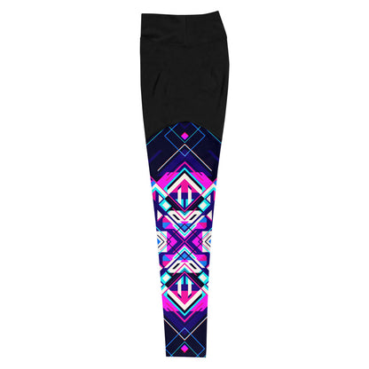Aztec Pink 4 Sports Leggings