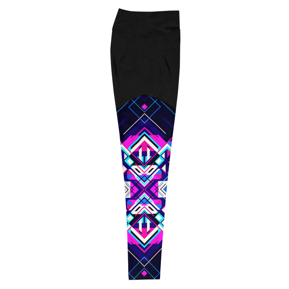 Aztec Pink 4 Sports Leggings