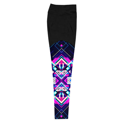 Aztec Pink 4 Sports Leggings