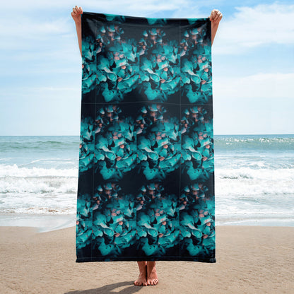 Teal Floral Towel