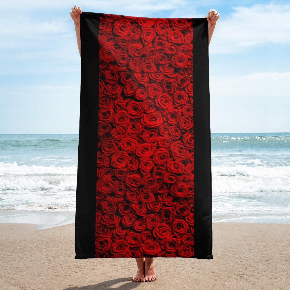 Red Rose Beach Towel