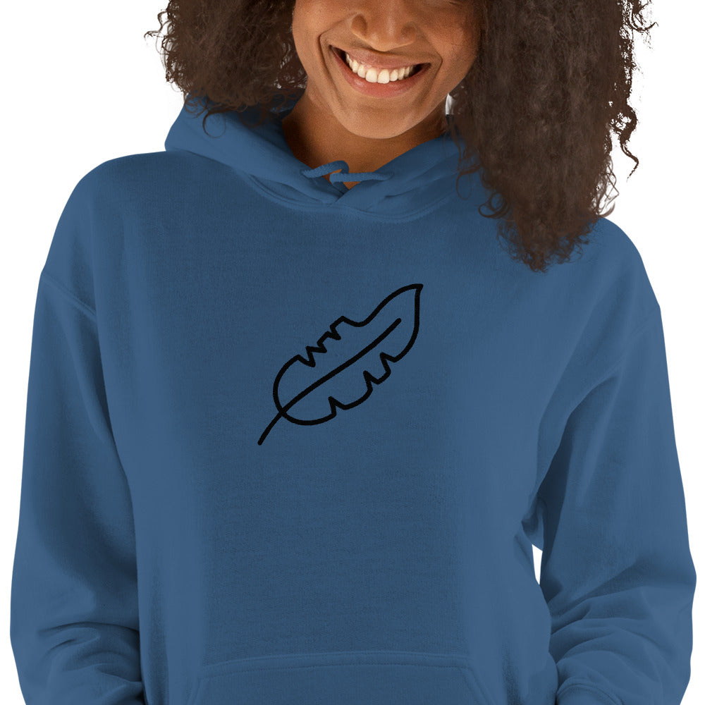 Feather Unisex Hoodie (Black)