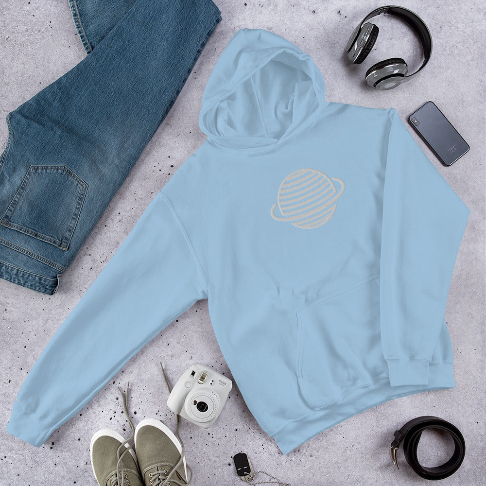 Saturn Unisex Hoodie (White)