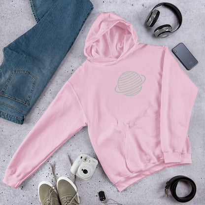 Saturn Unisex Hoodie (White)