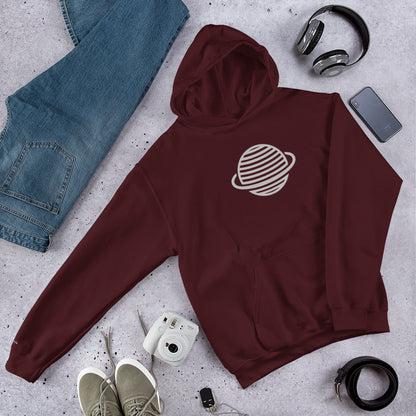 Saturn Unisex Hoodie (White)