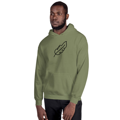Feather Unisex Hoodie (Black)