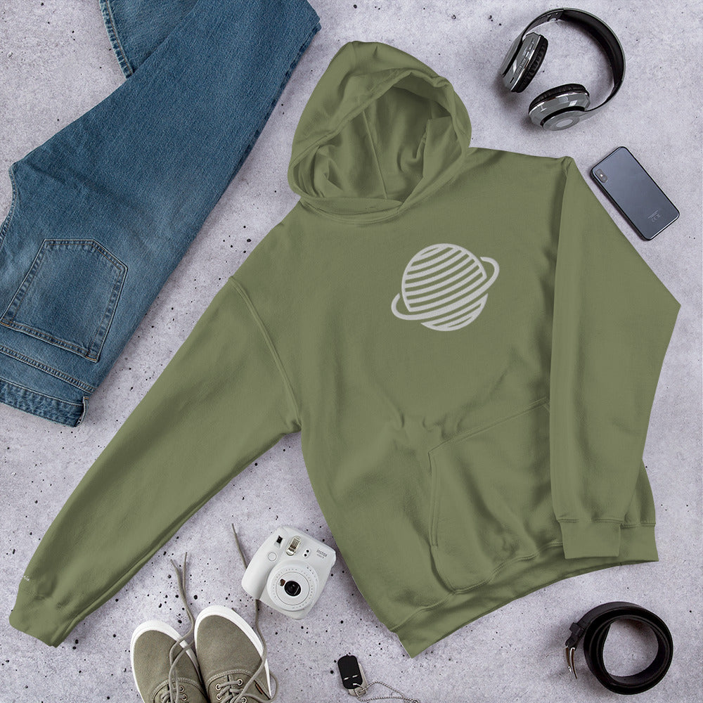 Saturn Unisex Hoodie (White)