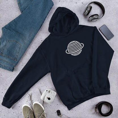 Saturn Unisex Hoodie (White)
