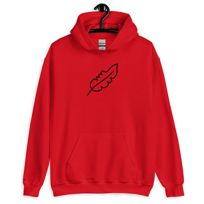Feather Unisex Hoodie (Black)