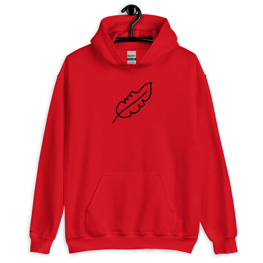 Feather Unisex Hoodie (Black)