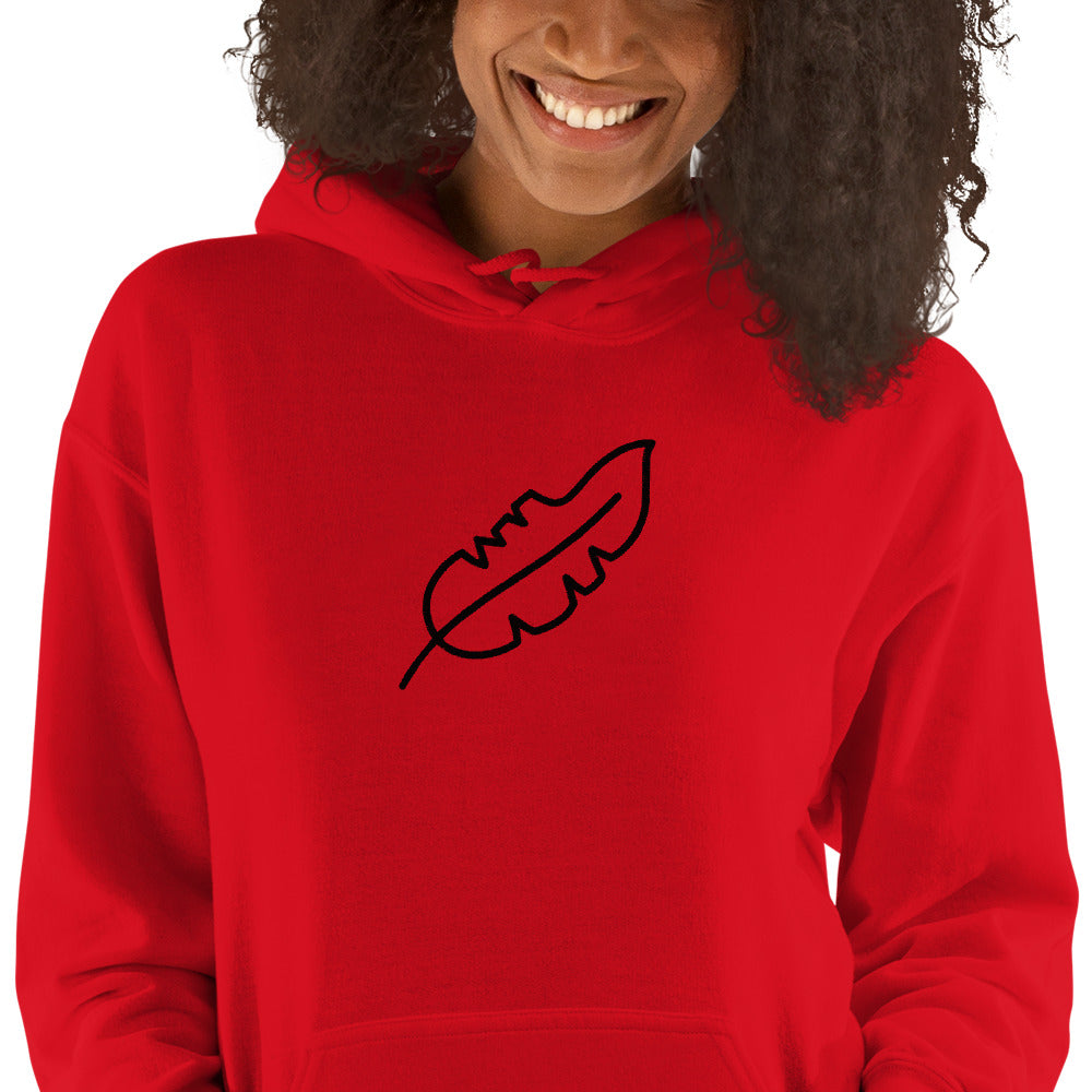 Feather Unisex Hoodie (Black)